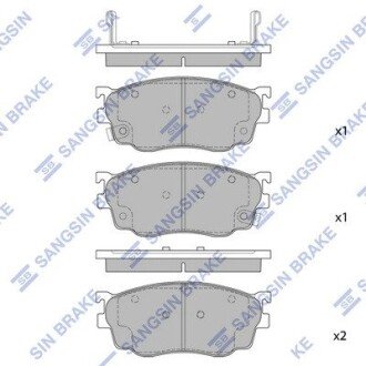 Комплект гальмівних колодок SANGSIN BRAKE Hi-Q (SANGSIN) SP1529 (фото 1)