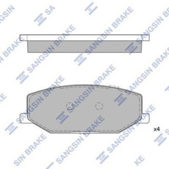 Гальмiвнi колодки кт. SANGSIN SB Hi-Q (SANGSIN) SP1540