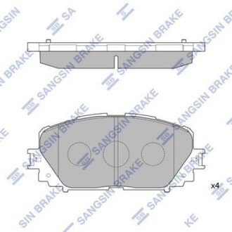 Комплект гальмівних колодок - дискові SANGSIN Hi-Q (SANGSIN) SP1588 (фото 1)