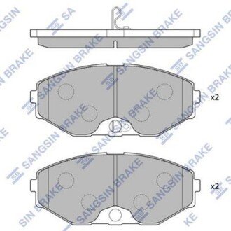 Комплект гальмівних колодок з 4 шт. дисків SANGSIN Hi-Q (SANGSIN) SP1600 (фото 1)