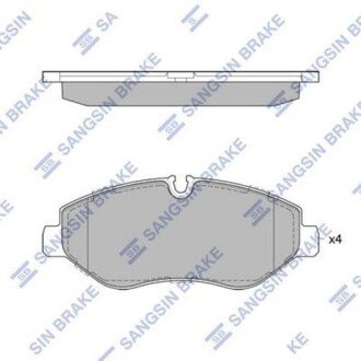 Комплект гальмівних колодок - дискові SANGSIN Hi-Q (SANGSIN) SP1622