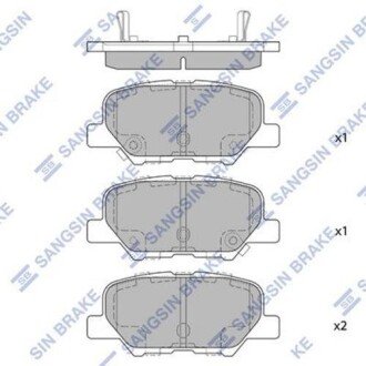 Гальмiвнi колодки кт. SANGSIN SB Hi-Q (SANGSIN) SP1731