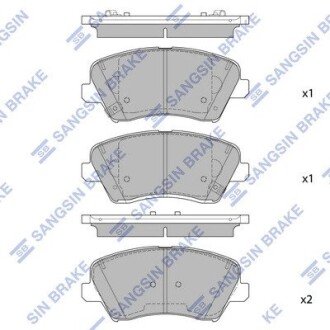 Колодка гальм. диск. HYUNDAI i30 CW (GD) 12-; KIA K3 16 - передн. (SANGSIN) SANGSIN Hi-Q (SANGSIN) SP1842