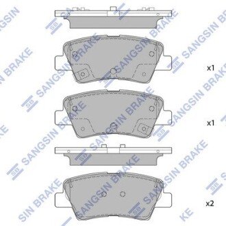 Гальмiвнi колодки кт. SANGSIN SB Hi-Q (SANGSIN) SP1851