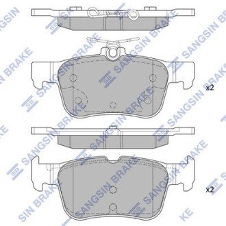 Колодка гальм. диск. FORD EDGE 15 - задн. (SANGSIN) SANGSIN Hi-Q (SANGSIN) SP1919