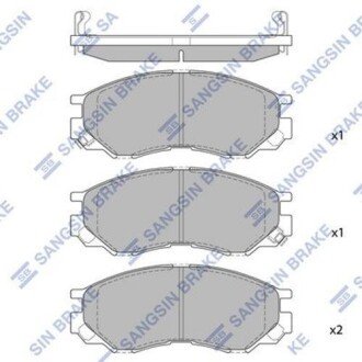 Колодка гальм. диск. MITSUBISHI L200, L300, L400, SPACE GEAR 2.0I-2.5TD 94 - передн. (SANGSIN SANGSIN Hi-Q (SANGSIN) SP2011