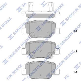 Колодки гальмівні дискові HQ Hi-Q (SANGSIN) SP4142