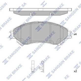 Комплект гальмівних колодок SANGSIN BRAKE Hi-Q (SANGSIN) SP4212