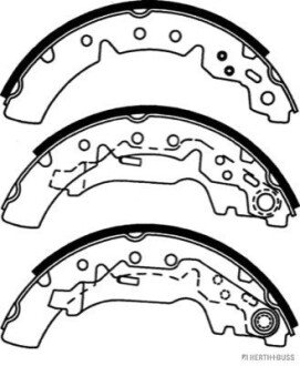 Колодки гальмівні барабанні задні TOYOTA CARINA HERTH + BUSS JAKOPARTS J3502070