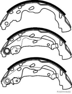 Колодки гальмівні барабанні задні TOYOTA YARIS HERTH + BUSS JAKOPARTS J3502073
