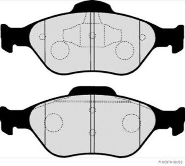 Колодки гальмівні дискові передні MAZDA 2, FORD HERTH + BUSS JAKOPARTS J3603063