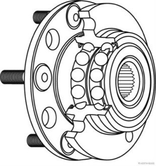 Ступиця колеса з підшипником задн. Mazda3 I 03-13, Mazda5 I 05-10 HERTH + BUSS JAKOPARTS J4713036