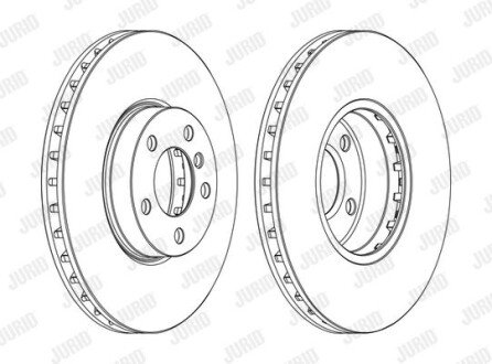 Гальмівний диск передній BMW X5, X6 Jurid 562691JC-1