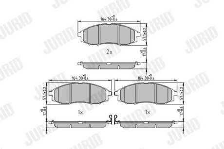 - Гальмівні колодки до дисків Jurid 572551J