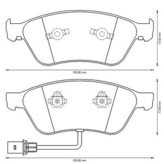 Колодки гальмівні передні Audi A6 04-,A8 03- VW Phaeton Jurid 573207J