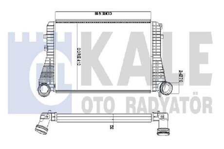 Радіатор інтеркулера OTO RADYATOR Kale 342100 (фото 1)