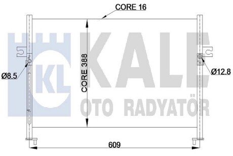 Радіатор кондиціонера Hyundai H-1 / Starex, H-1 Box, H100, Porter Condenser OTO RADYATOR Kale 342425