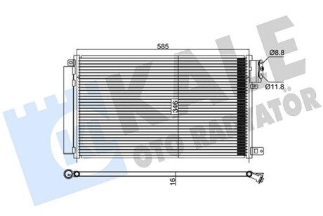 Радіатор кондиціонера Fiat Doblo, Pratico, Opel Combo OTO RADYATOR Kale 347315