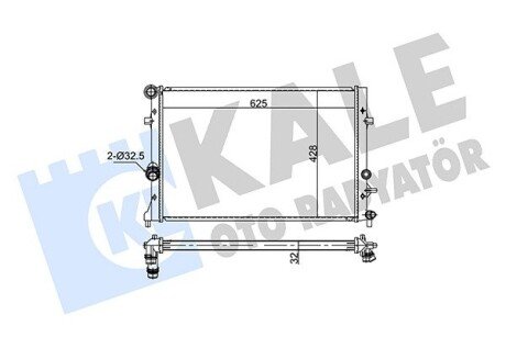 Радіатор охолодження Audi A3, Skoda OctaVIa II, Yeti, Volkswagen Beetle OTO RADYATOR Kale 354245 (фото 1)