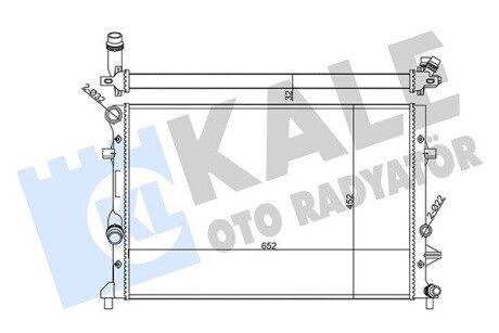 Радіатор охолодження Skoda Octavia II/VW Golf VI, Jetta IV OTO RADYATOR Kale 356945 (фото 1)