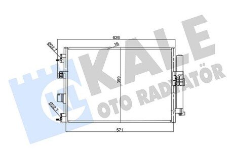 Радіатор кондиціонера Ford C-MAX II, Focus III OTO RADYATOR Kale 357380 (фото 1)