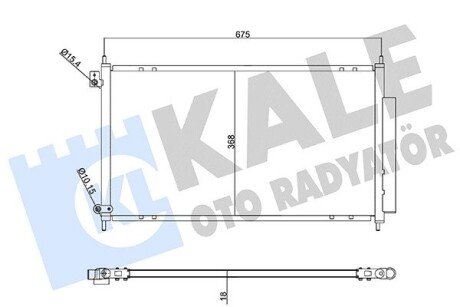 Радіатор кондиціонера Honda Accord VII (04-) OTO RADYATOR Kale 358210