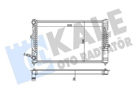 Радіатор охолодження Audi A4, A6 - Skoda Superb I - Volkswagen Passat Radiator OTO RADYATOR Kale 367500