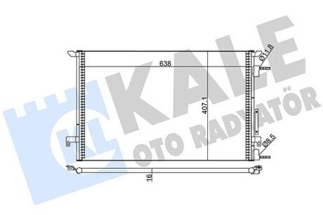 Радіатор кондиціонера Fiat Croma, Opel Signum, Vectra C, Vectra C Gts OTO RADYATOR Kale 389000