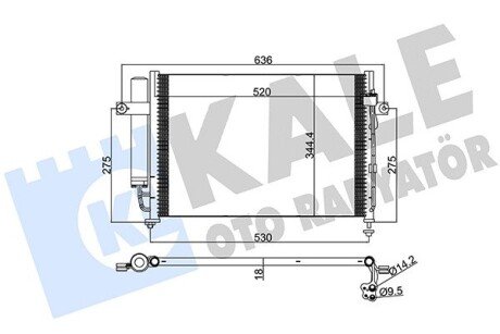 Радіатор кондиціонера Hyundai Getz OTO RADYATOR Kale 391700