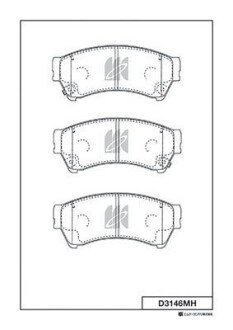 Колодки дискового тормоза KASHIYAMA D3146MH