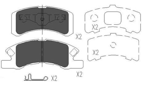 Комплект гальмівних колодок (дискових) PARTS KAVO KBP-1511