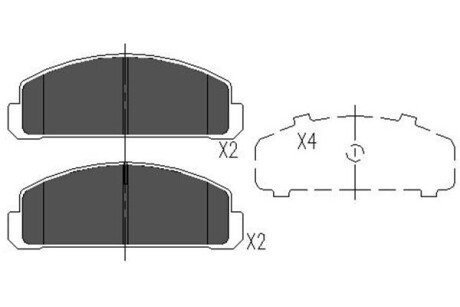 Гальмівні колодки дискові mazda 323/323 estate/wagon Parts KAVO KBP4515