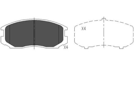 Комплект гальмівних колодок PARTS KAVO KBP-5505