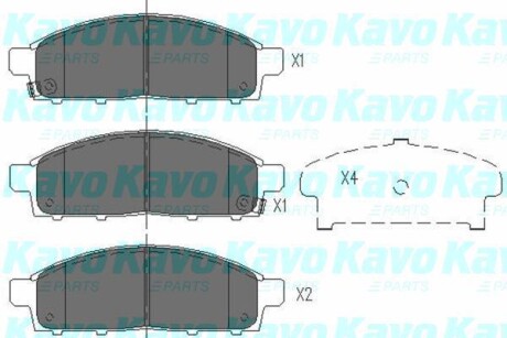 Комплект гальмівних колодок PARTS KAVO KBP-5520