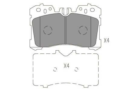 Комплект гальмівних колодок PARTS KAVO KBP-9150