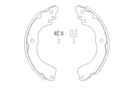 Комплект гальмівних колодок PARTS KAVO KBS-7416