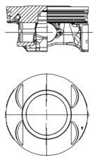 Поршень з кільцями CHEVROLET/OPEL 80.50 1.8 16V A18XER Euro 5 (KS) KOLBENSCHMIDT 40199600