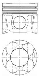 Поршень, комплект FIAT 83,40 08- KOLBENSCHMIDT 41070620