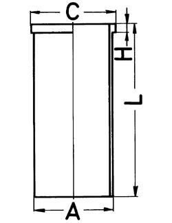 Гільза циліндра OM364 STD (97x100.4x222) KOLBENSCHMIDT 89178190 (фото 1)