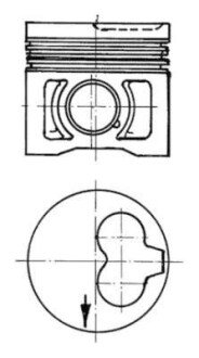 Поршень, комплект VW 1,9D/2,4D KOLBENSCHMIDT 91386600