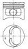 Поршень циліндра ВАЗ 21083 82,8 (поршень+палець+поршн.кільця) П/К (KS) KOLBENSCHMIDT 93672630 (фото 1)