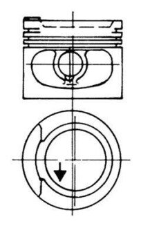 Поршень, комплект AUDI/SEAT/VW 80,100,Ibiza,Toledo,Caddy,Golf,Jetta 1,8i 85-00 KOLBENSCHMIDT 93928630 (фото 1)