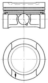 Поршень KOLBENSCHMIDT 94503700 (фото 1)