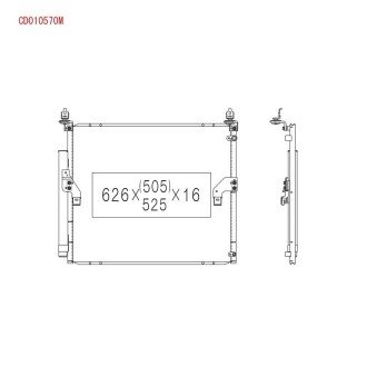 Радиатор кондиционера в сборе KOYORAD CD010570M