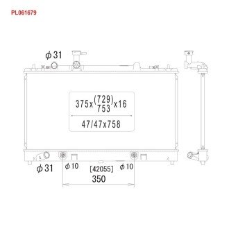 Радиатор охлаждения двигателя KOYORAD PL061679