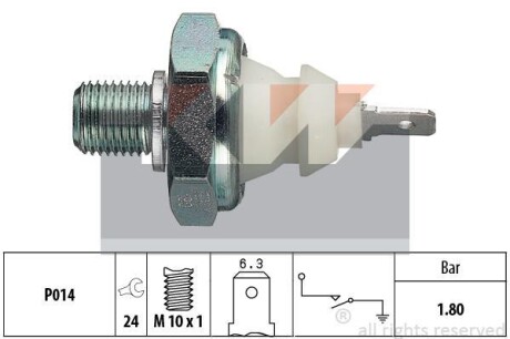 Датчик тиску масла (аналог EPS 1.800.045/Facet 7.0045) KW 500 045