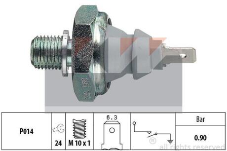 Датчик тиску масла (аналог EPS 1.800.095/Facet 7.0095) KW 500 095
