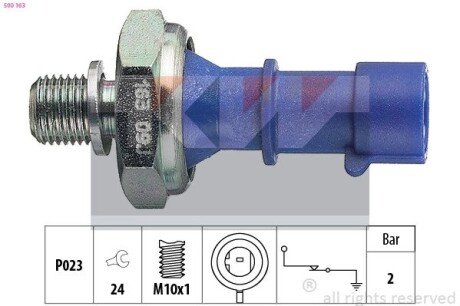 Датчик тиску масла (аналог EPS 1.800.163/Facet 7.0163) KW 500 163