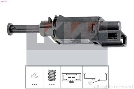 Датчик педалі гальм/зчеплення (аналог EPS 1.810.143/Facet 7.1143) KW 510 143