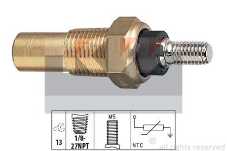 Датчик температури охолодж. рідини/масла/топлива (аналог EPS 1.830.124/Facet 7.3124) KW 530 124